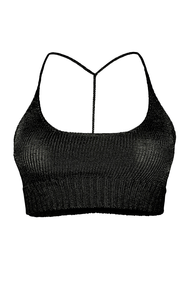 Sparkly Yarn Knit Bralette