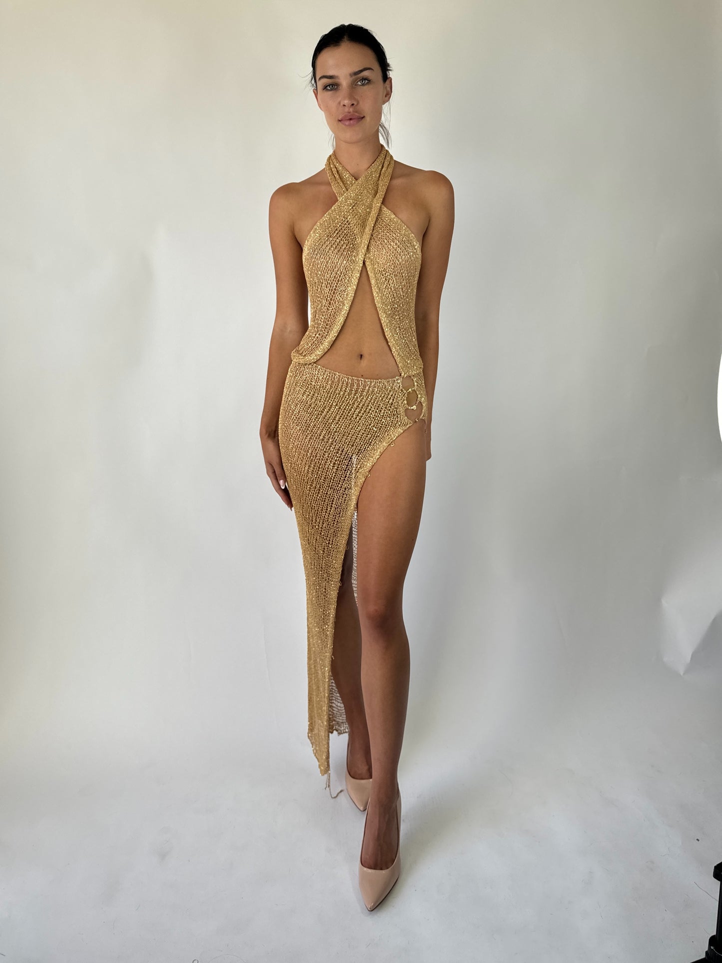 Convertible Long Chain Skirt / Mini Dress