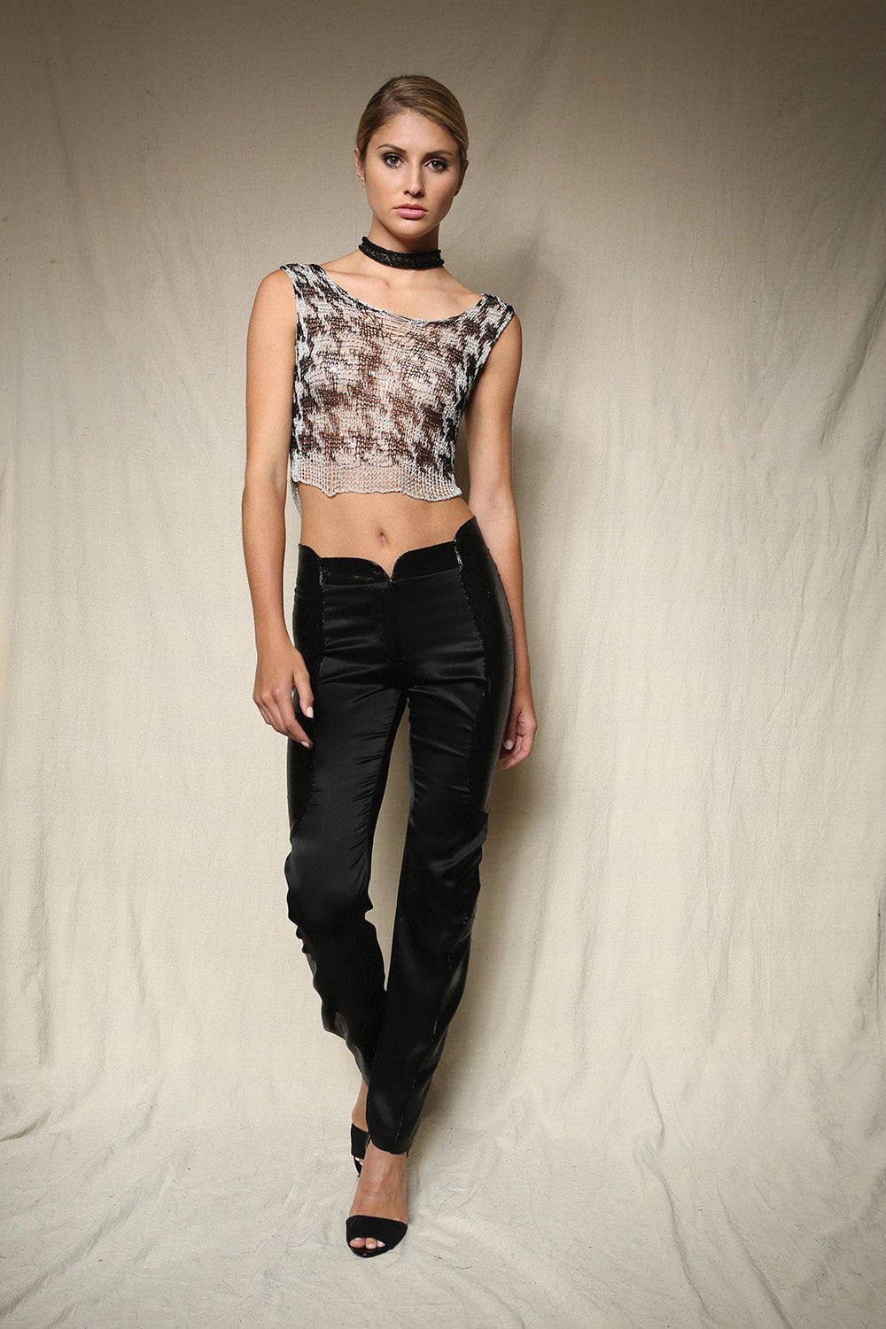 Chain Houndstooth Tank