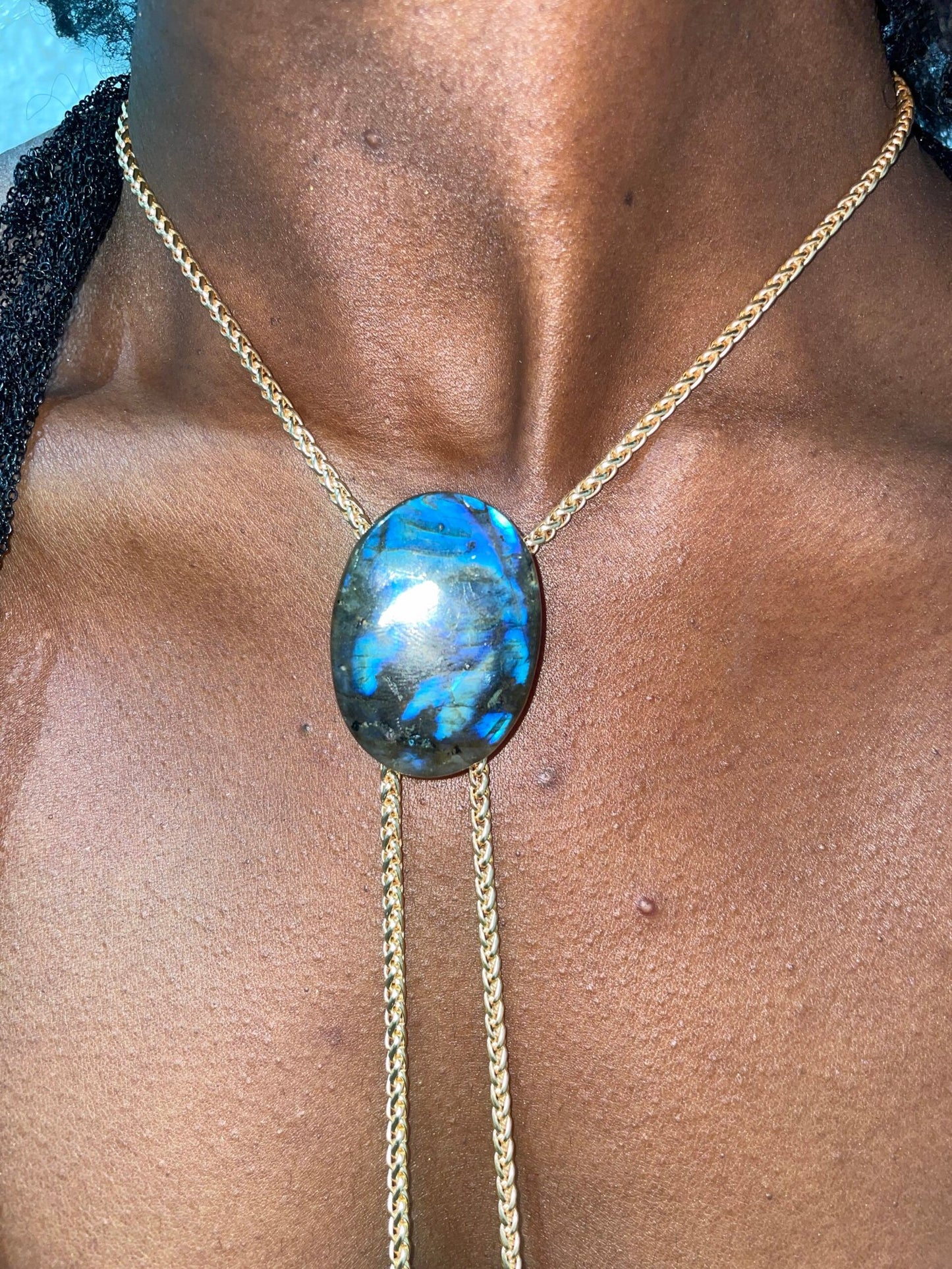 Gemstone Bolo Tie Laureate