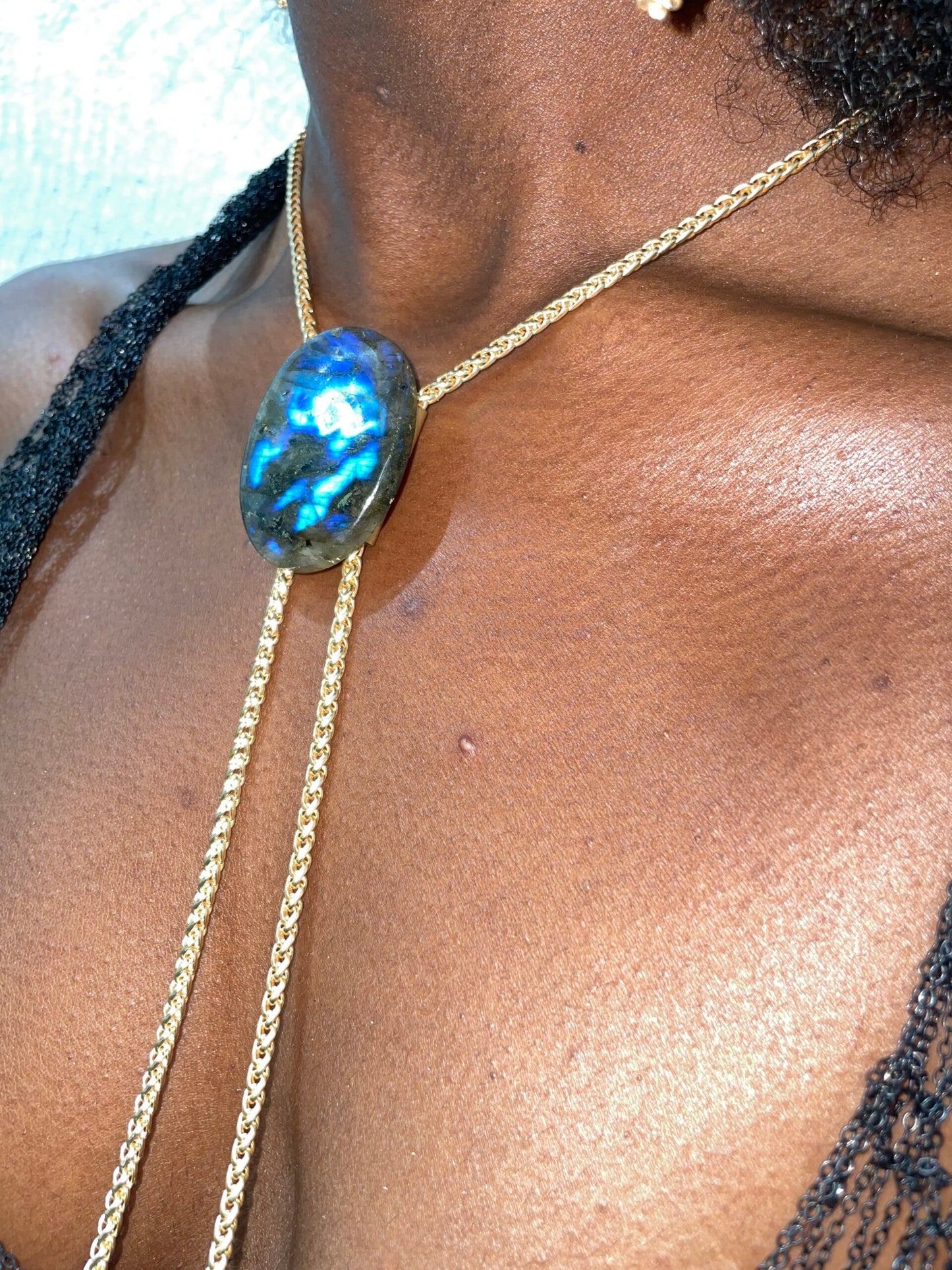 Gemstone Bolo Tie Laureate