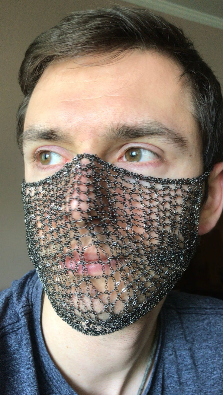 Chain Mask for Face Burning Man