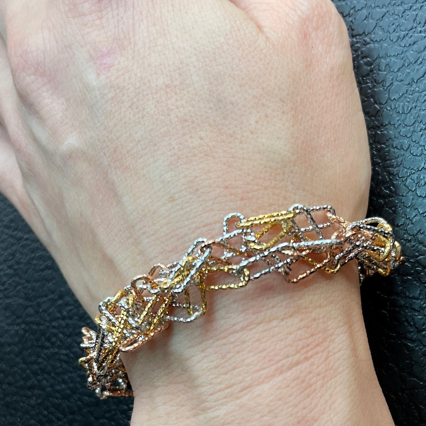 Rainbow Vermeil Paperclip Bracelet