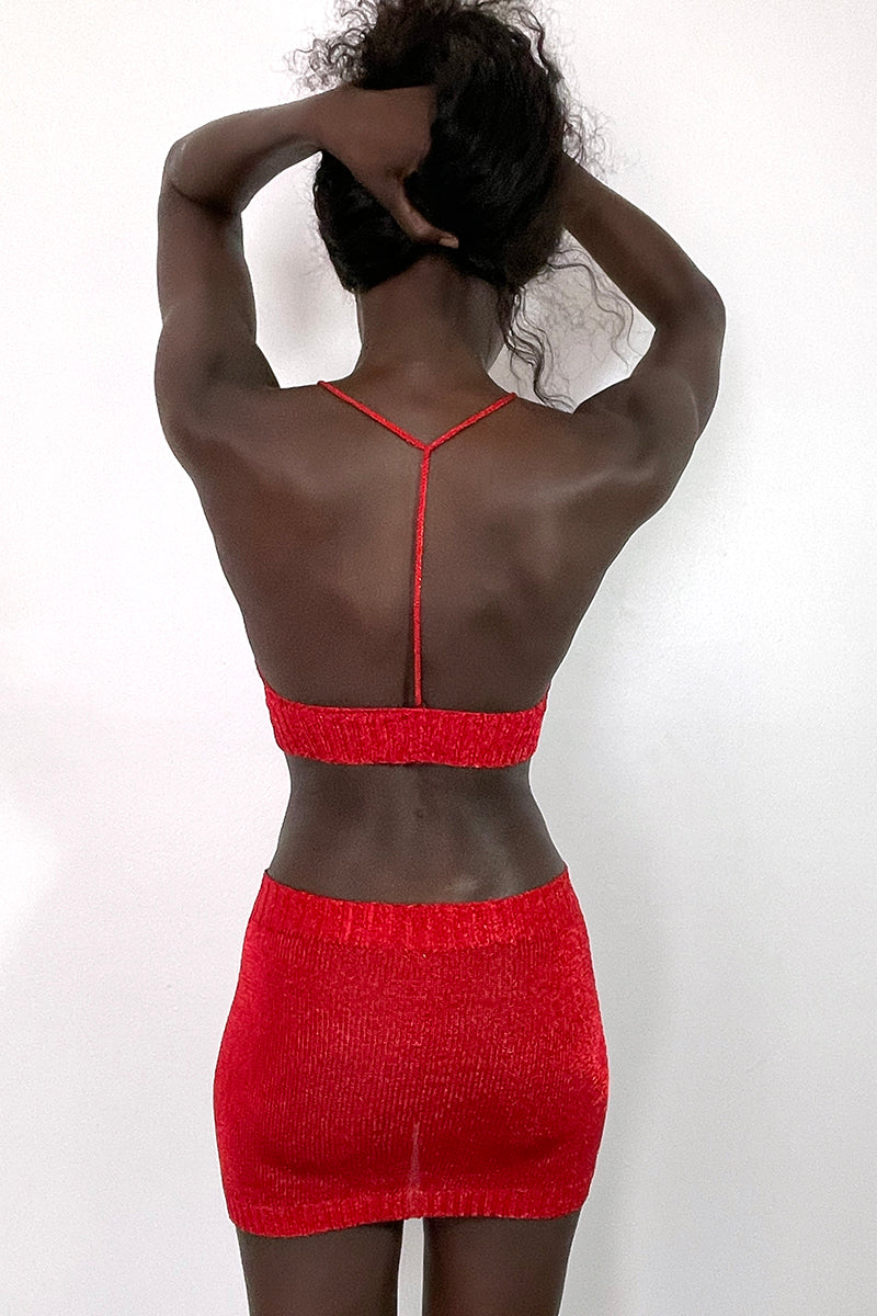 Sparkly Yarn Knit Bralette