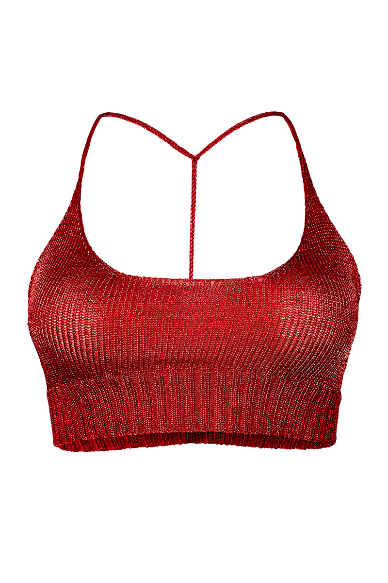 Sparkly Yarn Knit Bralette