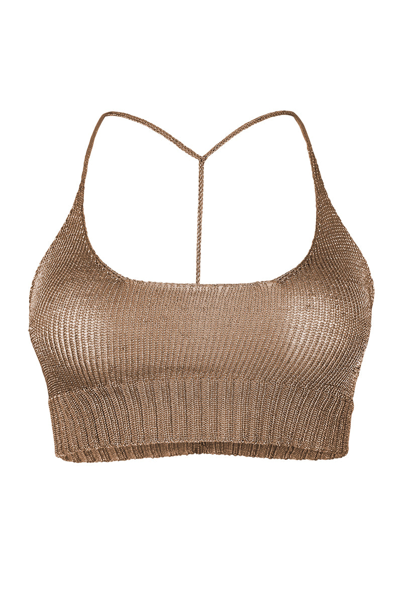 Sparkly Yarn Knit Bralette