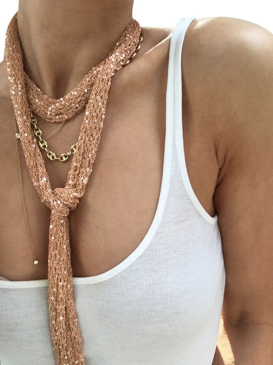 Patented Chain Skinny Scarves