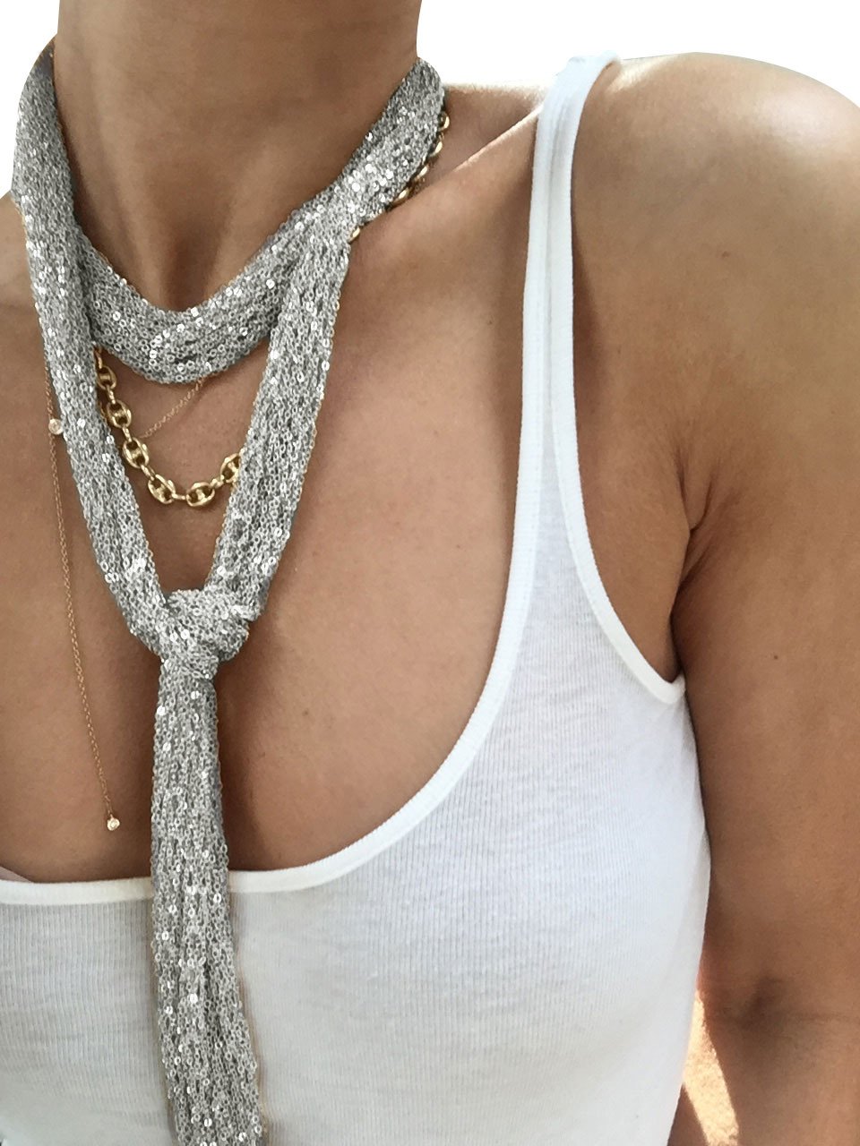 Fine Jewelry – Chain Mesh Scarf Necklace