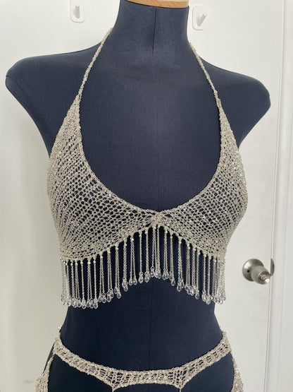 Crystal Fringe Bikini Set