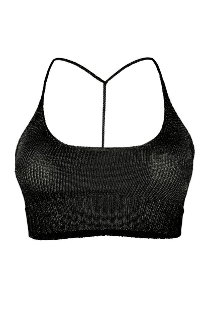Sparkly Yarn Knit Bralette