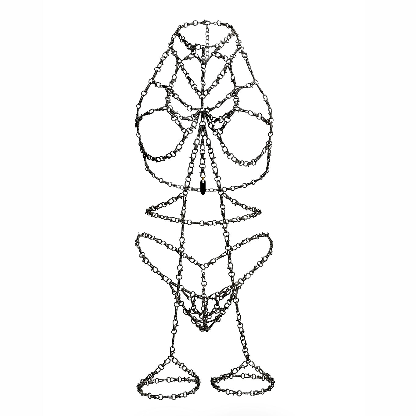 Domme Harness Full Look with Garter Belt and Thong