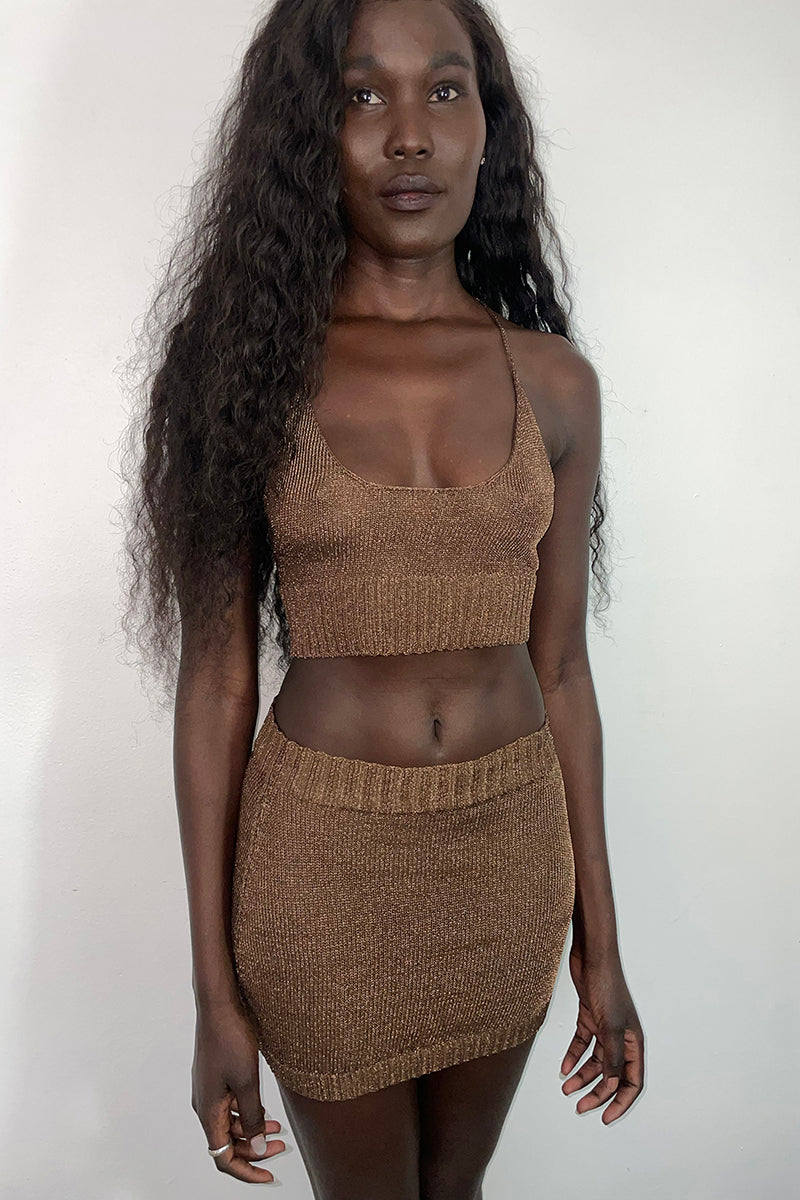 Sparkly Yarn Knit Bralette