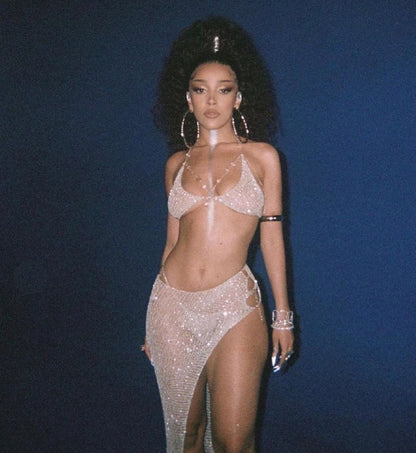 Large Crystal Bikini Set