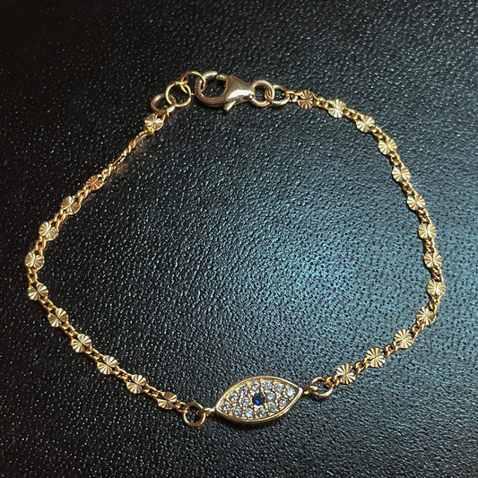 Angel Eye Amulet Bracelet - Gold