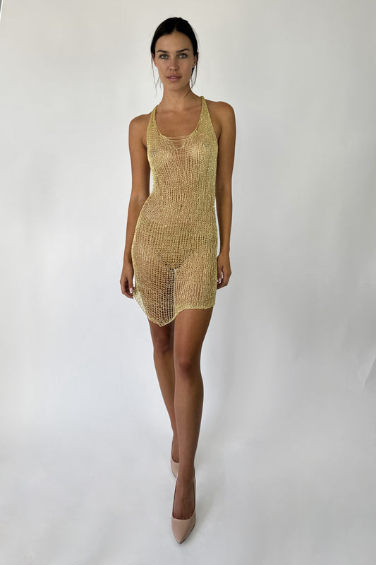 Metal Mini Dress - Chainmail Style