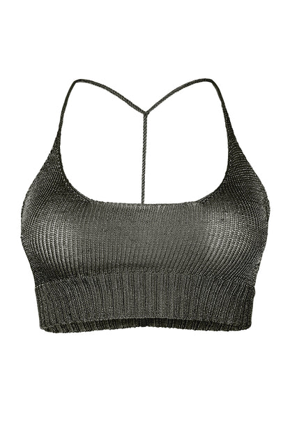 Sparkly Yarn Knit Bralette