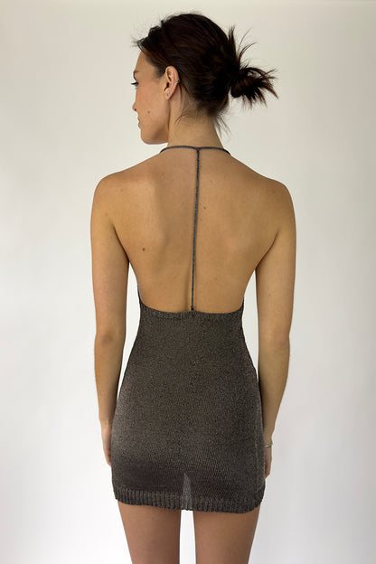Sparkly Yarn Knit Mini Dress