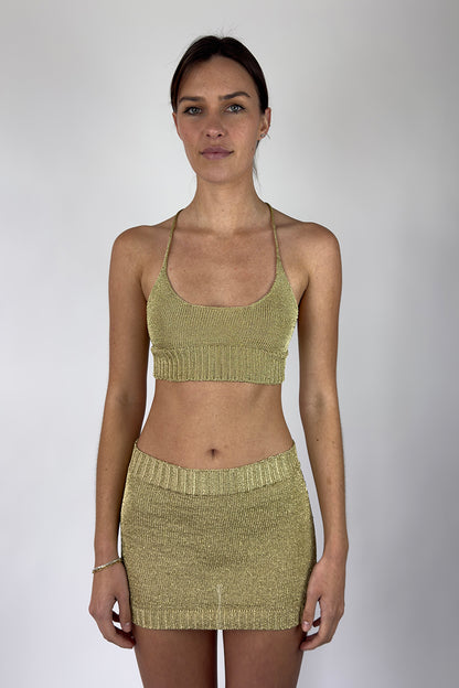 Sparkly Yarn Knit Bralette