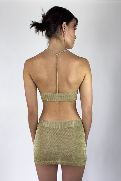 Sparkly Yarn Knit Bralette