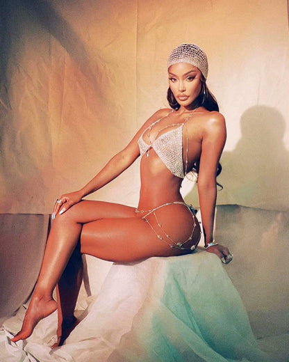 Large Crystal Bikini Set