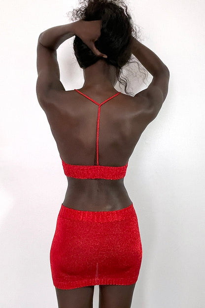 Sparkly Yarn Knit Bralette