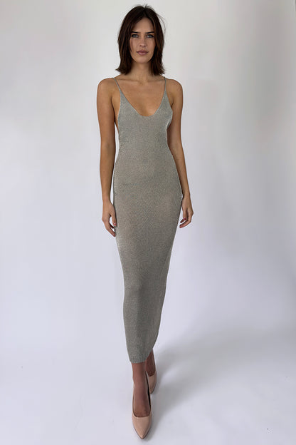 Sparkly Knit Maxi Dress