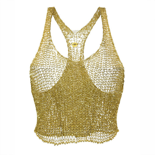 Metal Crop Top - Gold