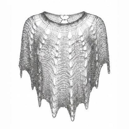 Metal Marilyn Flare Capelet - Rhodium