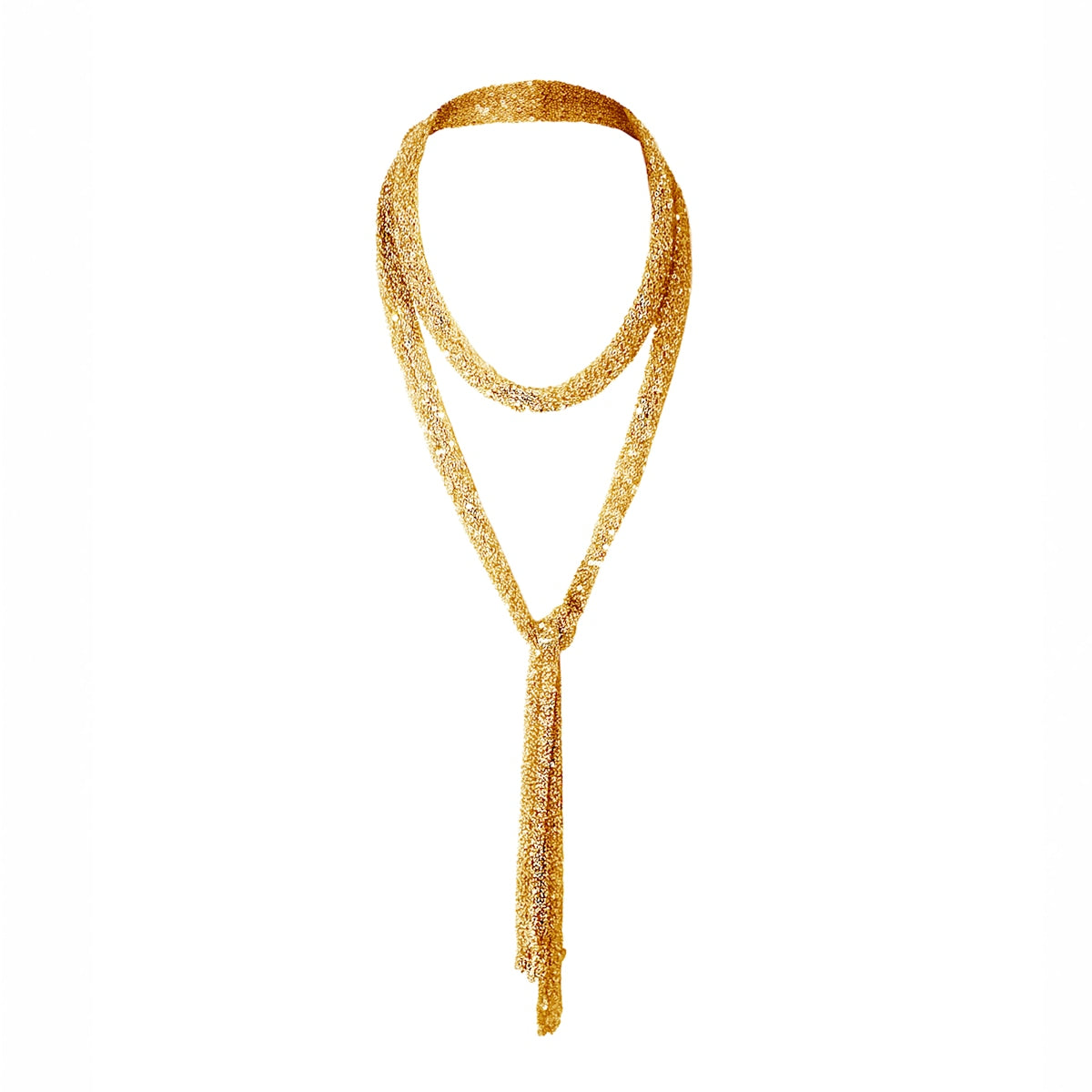 Skinny Scarf Necklace - Gold