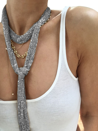 Patented Chain Skinny Scarves